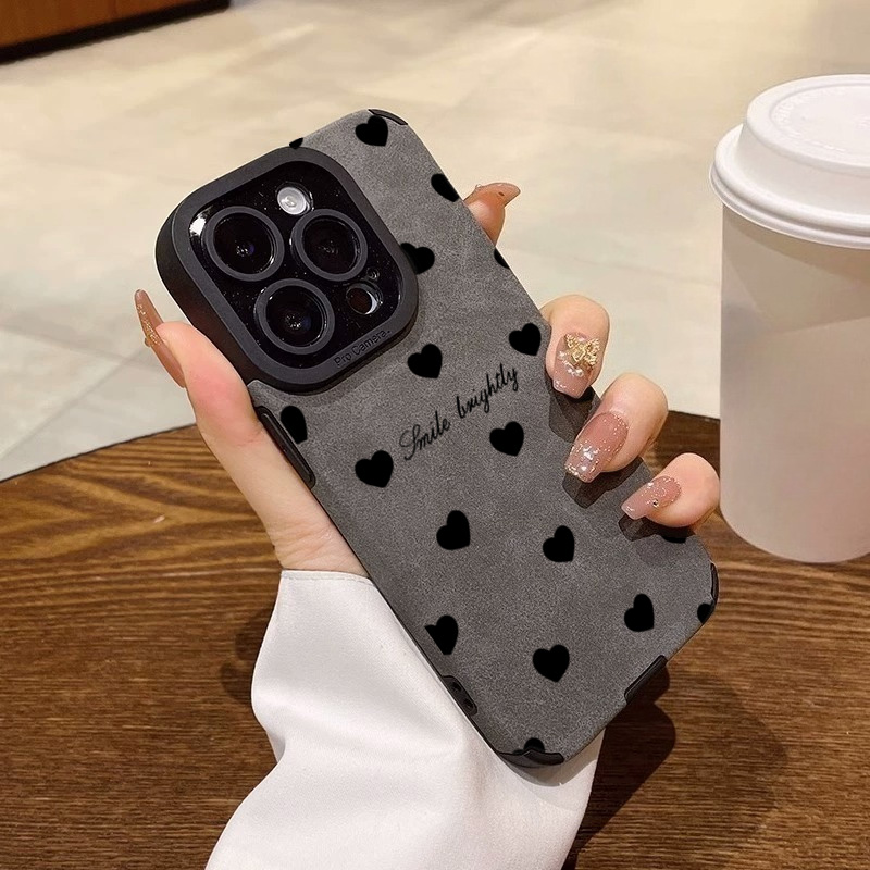 Phone Cases Like Loopy - 새로운 럭셔리 블랙 하트 모양 아이폰