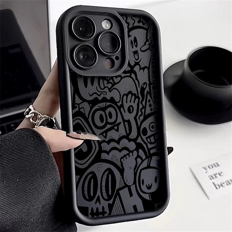 Phone Cases Like Loopy - 블랙 그래피티 폰 케이스 아이폰 17