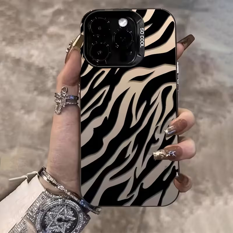Phone Cases Zebra - 얼룩말 패턴 블랙 고급 IMD 충격