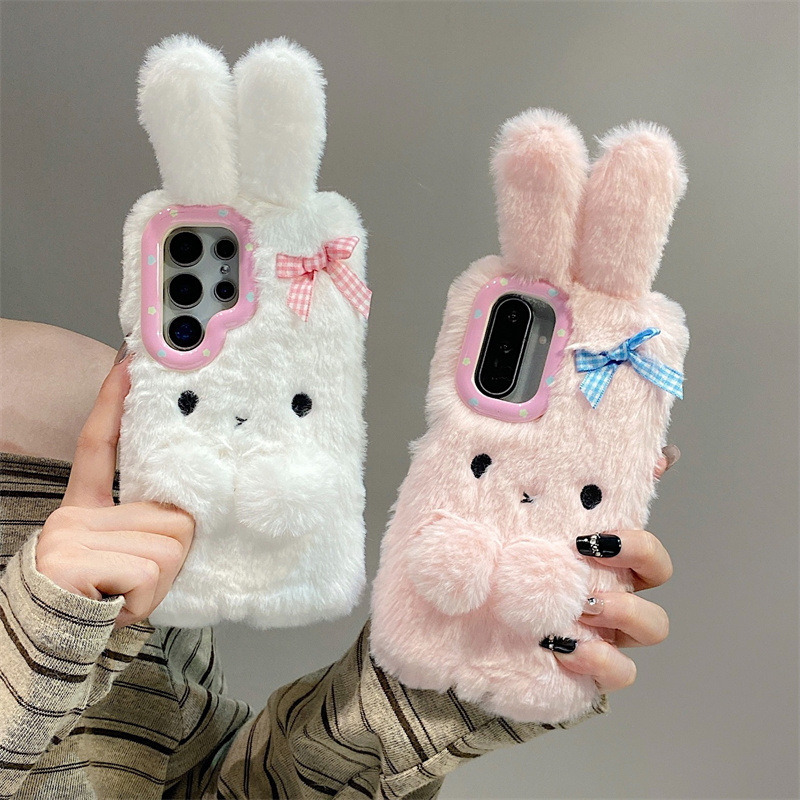 Phone Cases Samsung - 코렌 3D 만화 리본 토끼 귀