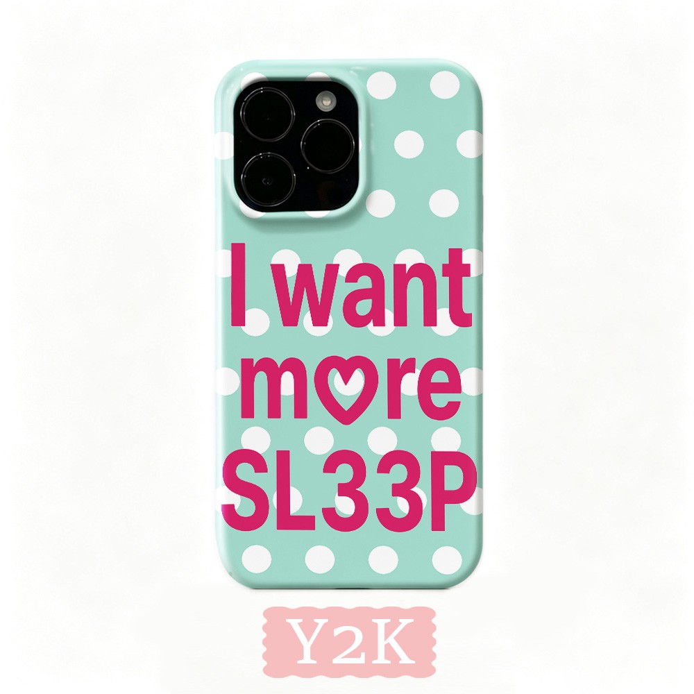 Phone Cases Typo - Y2K 민트 타이포 폰 케이스 (아이폰