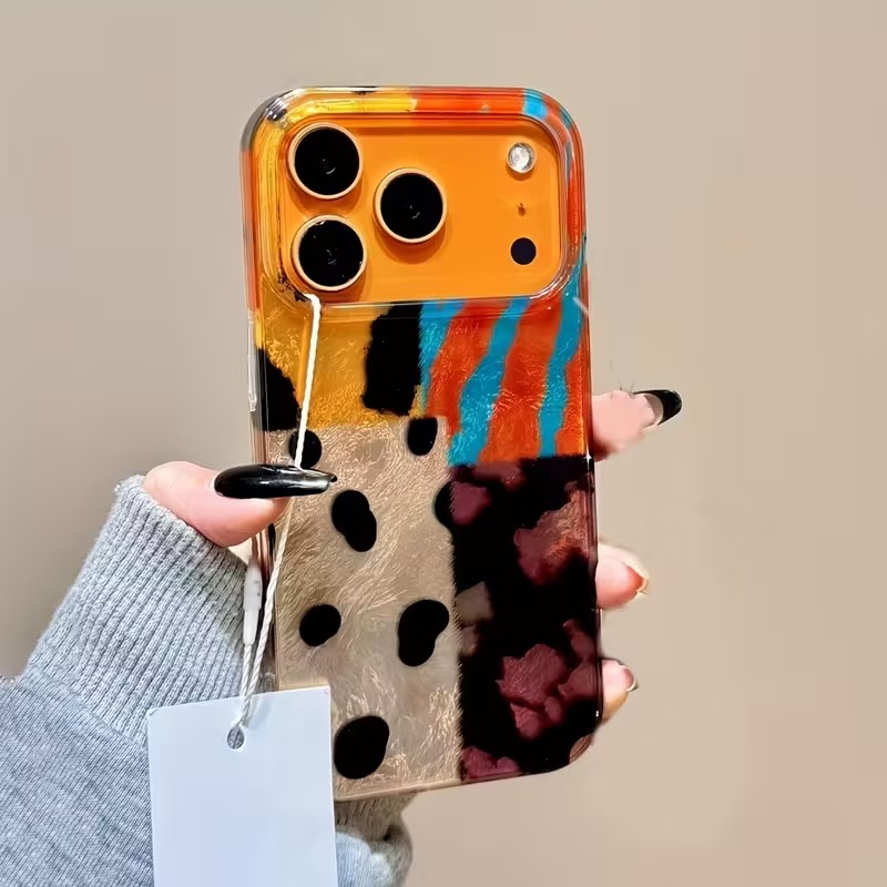 Phone Cases Zebra - 컬러 블록과 얼룩말 무늬가 결합된 아이폰