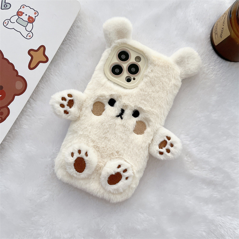 한국 3D 만화 곰돌이 푹신한 봉제 커플 폰 케이스 아 - Phone Cases For Iphone 11 리뷰 및 가격