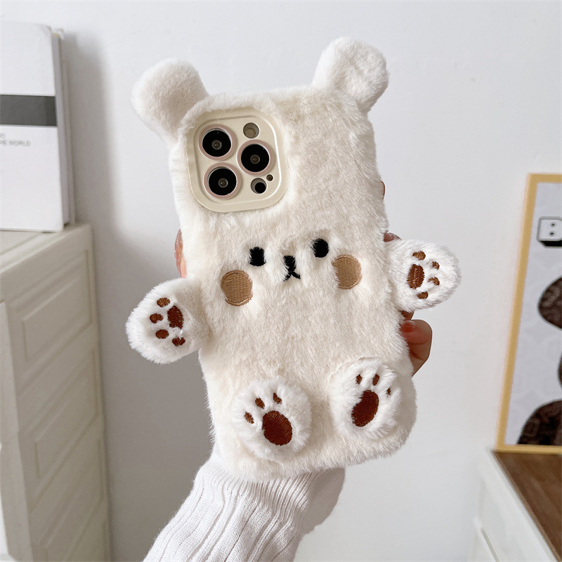 한국 3D 만화 곰돌이 푹신한 봉제 커플 폰 케이스 아 - Phone Cases For Iphone 11 리뷰 및 가격