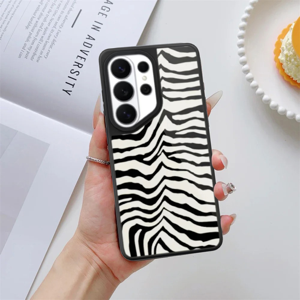 블랙 화이트 마블 지브라 패턴 미러 표면 마그네틱 폰  - Phone Cases Zebra 리뷰 및 가격