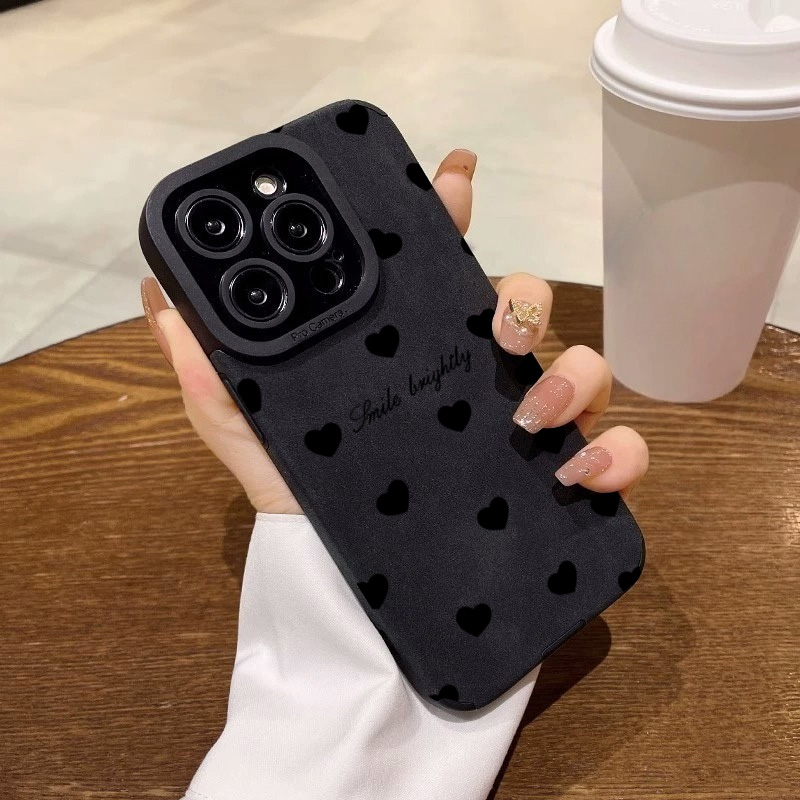 새로운 럭셔리 블랙 하트 모양 아이폰 케이스 (아이폰  - Phone Cases Like Loopy 리뷰 및 가격