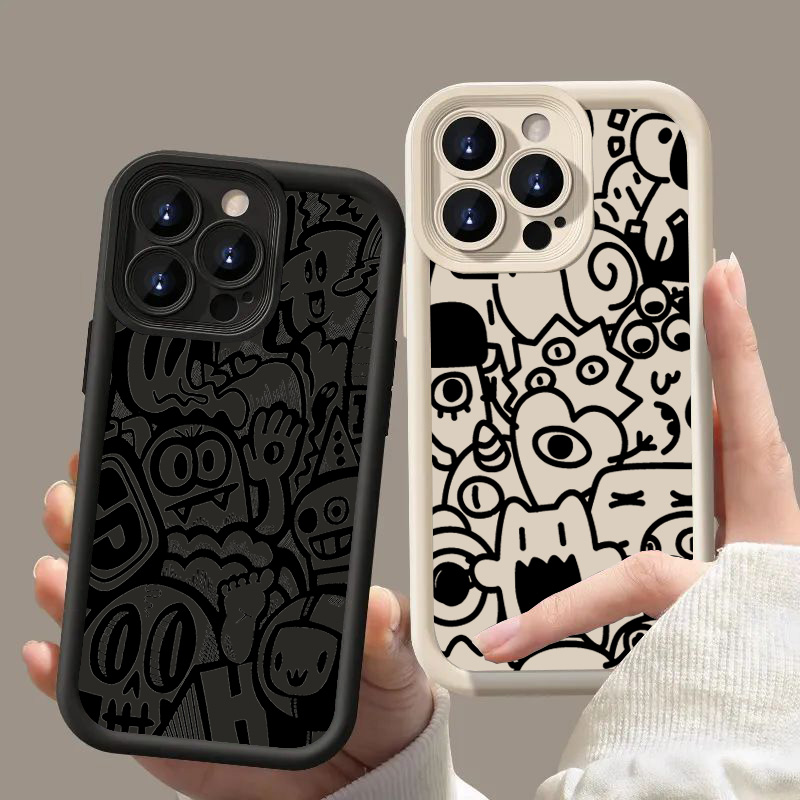 블랙 그래피티 폰 케이스 아이폰 17 16 프로 맥스  - Phone Cases Like Loopy 리뷰 및 가격