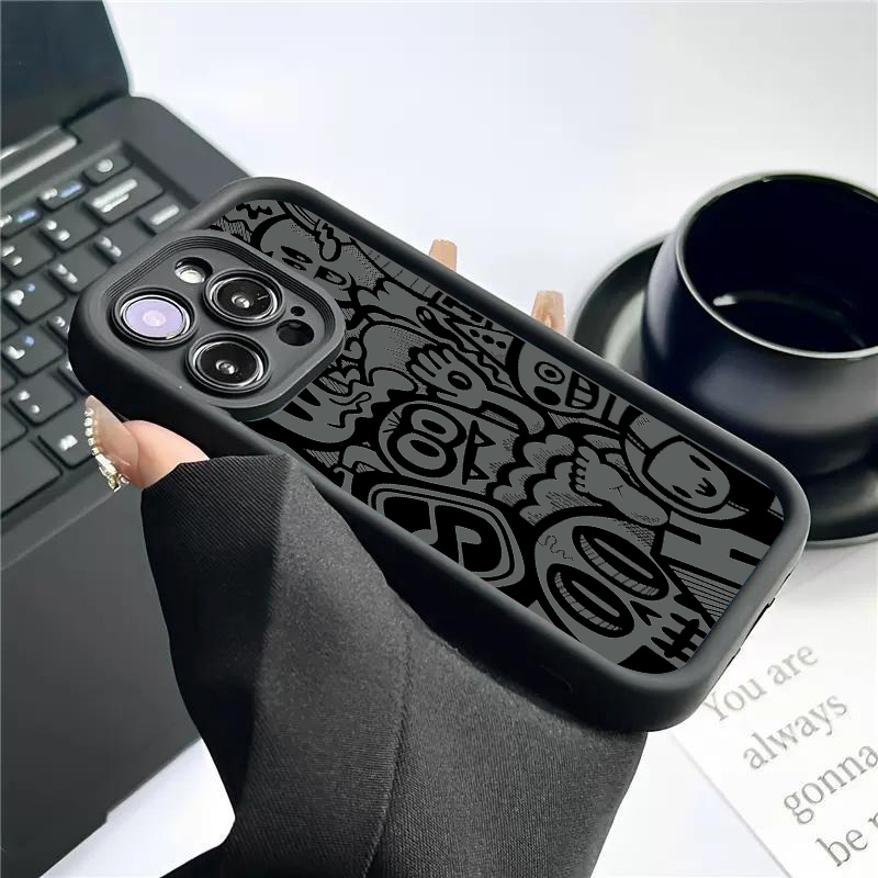 블랙 그래피티 폰 케이스 아이폰 17 16 프로 맥스  - Phone Cases Like Loopy 리뷰 및 가격