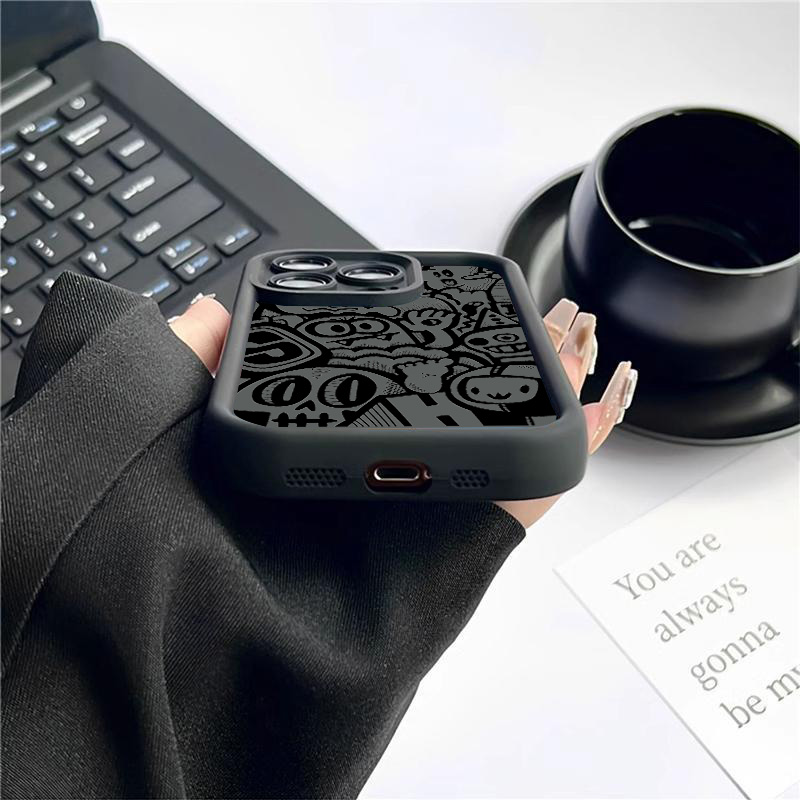 블랙 그래피티 폰 케이스 아이폰 17 16 프로 맥스  - Phone Cases Like Loopy 리뷰 및 가격