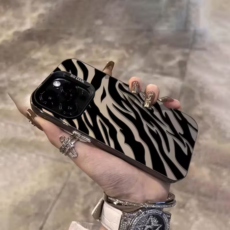 얼룩말 패턴 블랙 고급 IMD 충격 방지 커버 아이폰  - Phone Cases Zebra 리뷰 및 가격