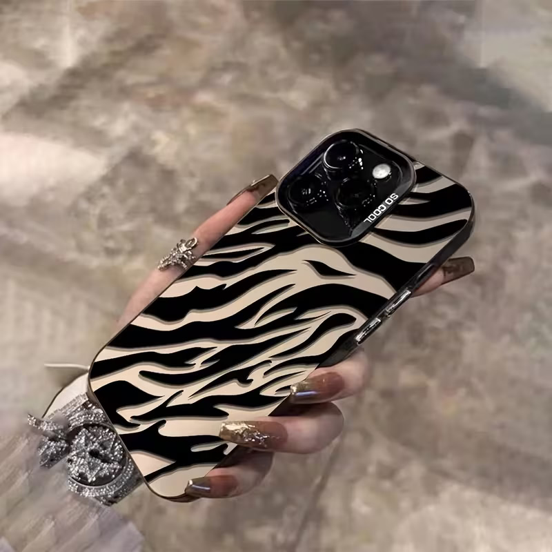 얼룩말 패턴 블랙 고급 IMD 충격 방지 커버 아이폰  - Phone Cases Zebra 리뷰 및 가격