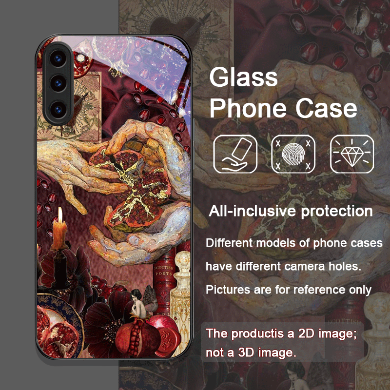 럭셔리 석류꽃 무늬 강화유리 폰 케이스 삼성 갤럭시 S - Phone Cases Samsung 리뷰 및 가격