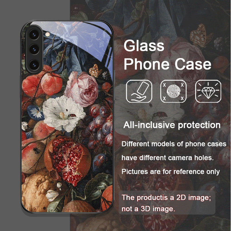 럭셔리 석류꽃 무늬 강화유리 폰 케이스 삼성 갤럭시 S - Phone Cases Samsung 리뷰 및 가격