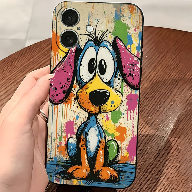 그래피티 컬러 강아지 TPU 폰 케이스 (아이폰 17, - Phone Cases Like Loopy 리뷰 및 가격