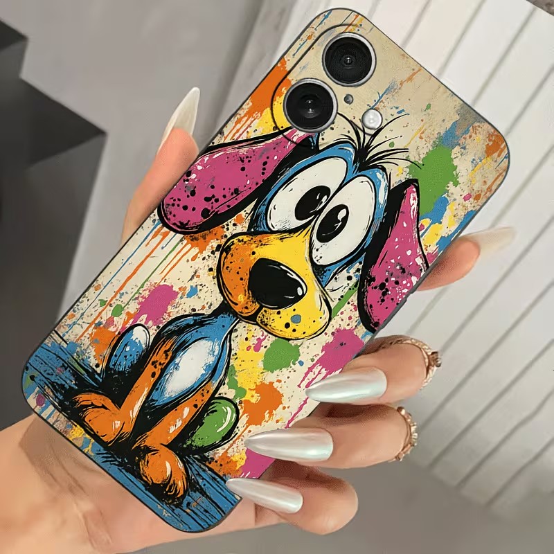그래피티 컬러 강아지 TPU 폰 케이스 (아이폰 17, - Phone Cases Like Loopy 리뷰 및 가격