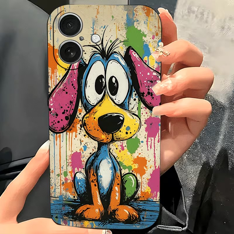 그래피티 컬러 강아지 TPU 폰 케이스 (아이폰 17, - Phone Cases Like Loopy 리뷰 및 가격