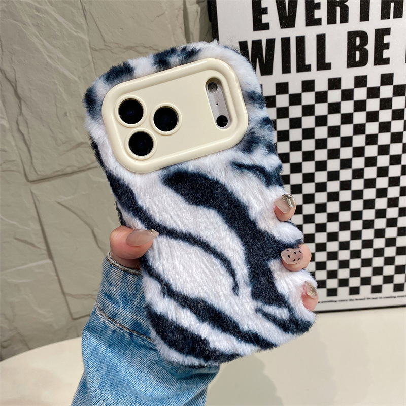 럭셔리 지브라 패턴 플러시 폰 케이스 (아이폰 17 에 - Phone Cases For Iphone 11 리뷰 및 가격