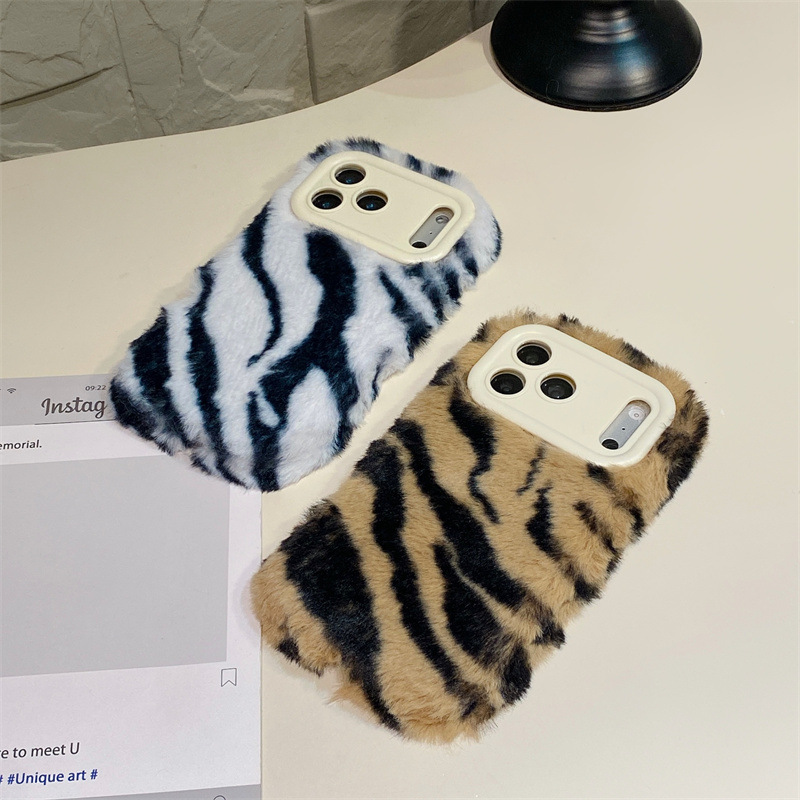 럭셔리 지브라 패턴 플러시 폰 케이스 (아이폰 17 에 - Phone Cases For Iphone 11 리뷰 및 가격