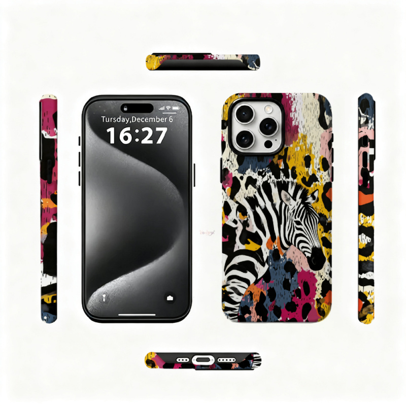 충격 흡수 지브라 프린트 아이폰 12 13 14 15  - Phone Cases Zebra 리뷰 및 가격