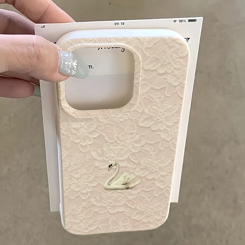 레이스 스완 패턴 리치 텍스처 폰 케이스 (아이폰 17 - Phone Cases For Iphone 11 리뷰 및 가격