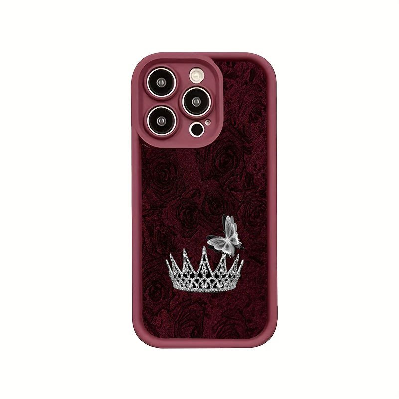 아이폰 18 프로용 빨간 장미와 은색 왕관 디자인의 휴 - Phone Cases For Iphone 11 리뷰 및 가격