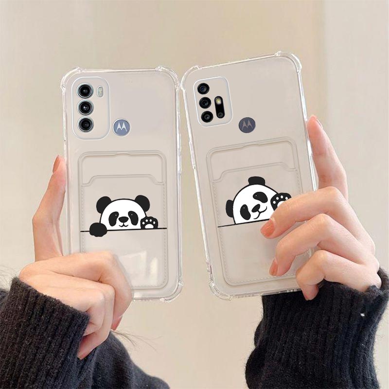G 60 숨기기 팬더 투명 카드 포켓 전화 케이스 모토 - Phone Cases Zebra 리뷰 및 가격
