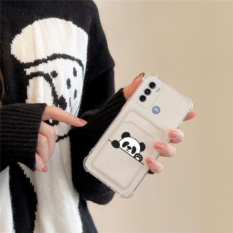 G 60 숨기기 팬더 투명 카드 포켓 전화 케이스 모토 - Phone Cases Zebra 리뷰 및 가격