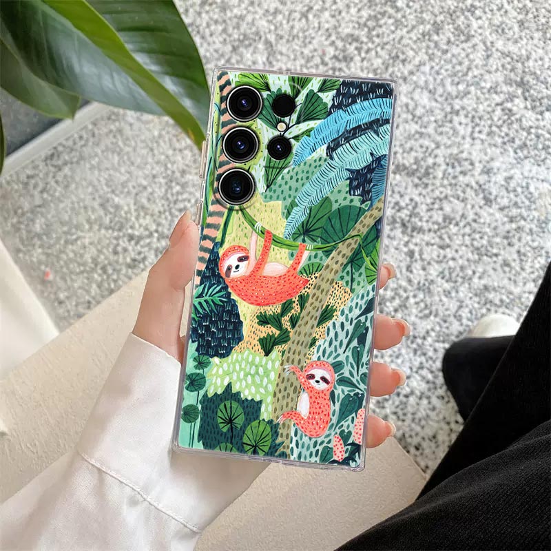 열대 정글 인쇄 표범 나무 늘보 열대 우림 고양이 전화 - Phone Cases Zebra 리뷰 및 가격