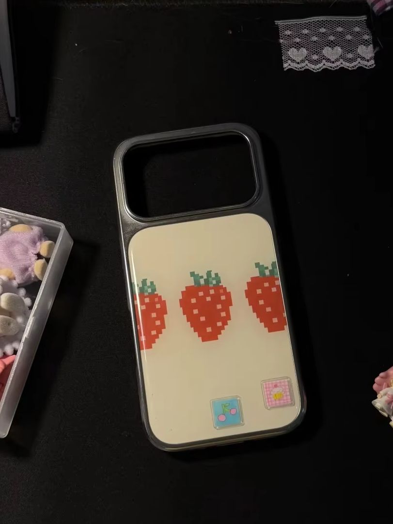 오리지널 딸기 우유 디자인, 한국 스타일의 픽셀 아트, - Phone Cases Samsung 리뷰 및 가격