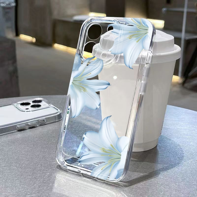 세련된 화이트 백합꽃 디자인 아이폰 17 16 15 P - Phone Cases Like Loopy 리뷰 및 가격