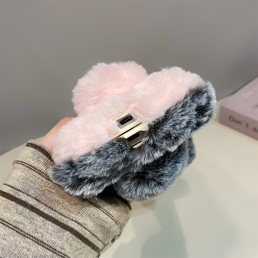 귀여운 토끼 귀 플러피 스탠드 폰 케이스 삼성 갤럭시  - Phone Cases Samsung 리뷰 및 가격