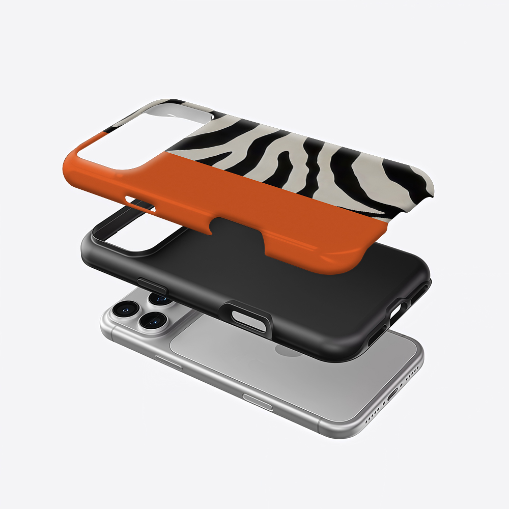 오렌지 블랙 제브라 컬러 블록 폰 케이스, 아이폰 17 - Phone Cases Zebra 리뷰 및 가격