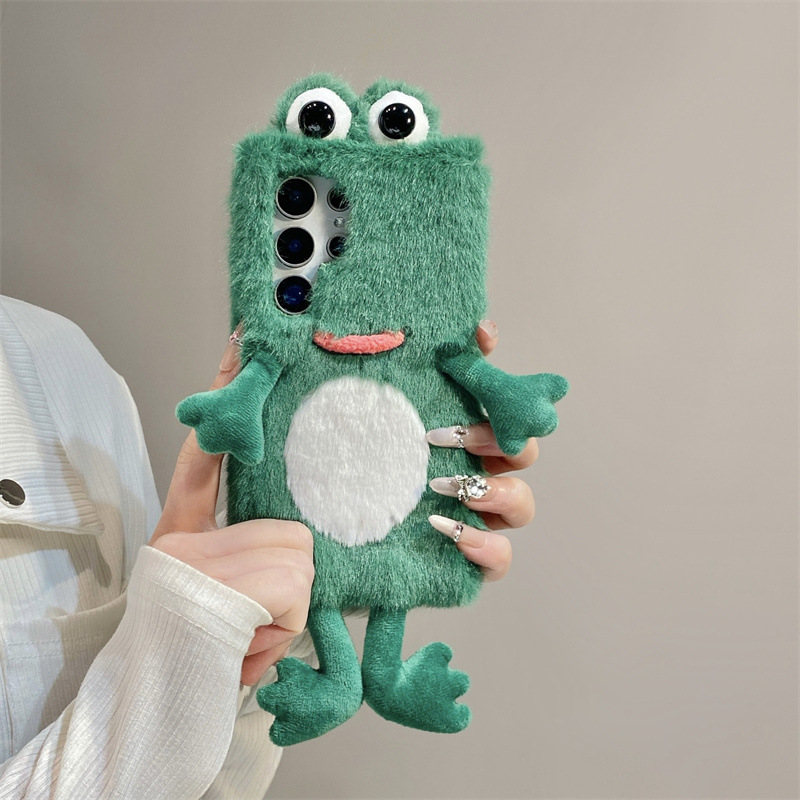 봉제 개구리 폰 케이스, 귀여운 녹색 동물 3D 부드러 - Phone Cases Samsung 리뷰 및 가격